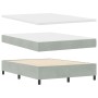 Cama Box Spring  con colchón Gris Claro 140x190 cm Terciopelo | Foro24.es | Tu tienda online para hogar, jardín y más Foro24.es