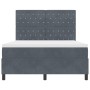 Cama Box Spring con colchón terciopelo gris oscuro 140x190 cm de , Camas y somieres - Ref: Foro24-3339765, Precio: 516,83 €, ...