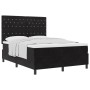 Cama Box Spring con colchón terciopelo negro 140x200 cm de , Camas y somieres - Ref: Foro24-3339772, Precio: 502,86 €, Descue...