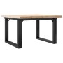 Mesa de centro marco O madera maciza pino y acero 60x60x40,5 cm en Mesas de comedor | Comprar online en Foru.es