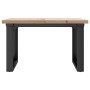 Mesa de centro marco O madera maciza pino y acero 60x60x40,5 cm en Mesas de comedor | Comprar online en Foru.es