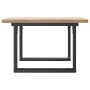 Mesa de centro marco O madera maciza pino y acero 60x60x40,5 cm en Mesas de comedor | Comprar online en Foru.es