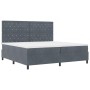 Cama Box Spring  con Colchón Gris Oscuro 200x200 cm Terciopelo | Foro24.es | Tu tienda online para hogar, jardín y más Foro24.es