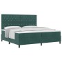 Cama Box Spring con colchón terciopelo verde oscuro 200x200 cm | Foro24.es | Tu tienda online para hogar, jardín y más Foro24.es