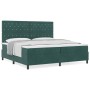 Cama Box Spring con colchón terciopelo verde oscuro 200x200 cm | Foro24.es | Tu tienda online para hogar, jardín y más Foro24.es