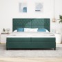 Cama Box Spring con colchón terciopelo verde oscuro 200x200 cm | Foro24.es | Tu tienda online para hogar, jardín y más Foro24.es