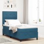 Cama Box Spring con colchón terciopelo azul oscuro 80x200 cm de , Camas y somieres - Ref: Foro24-3339798, Precio: 281,68 €, D...