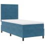 Cama Box Spring con colchón terciopelo azul oscuro 80x200 cm de , Camas y somieres - Ref: Foro24-3339798, Precio: 281,68 €, D...