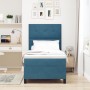Cama Box Spring con colchón terciopelo azul oscuro 80x200 cm de , Camas y somieres - Ref: Foro24-3339798, Precio: 281,68 €, D...