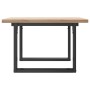 Mesa de centro marco O madera maciza pino y acero 70x70x40,5 cm en Mesas de comedor | Comprar online en Foru.es
