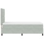 Cama Box Spring con colchón terciopelo gris claro 90x190 cm | Foro24.es | Tu tienda online para hogar, jardín y más Foro24.es
