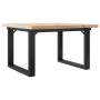 Mesa de centro marco O madera maciza pino y acero 70x70x40,5 cm en Mesas de comedor | Comprar online en Foru.es