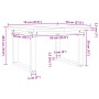 Mesa de centro marco O madera maciza pino y acero 70x70x40,5 cm en Mesas de comedor | Comprar online en Foru.es
