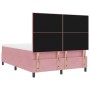 Cama Box Spring con colchón terciopelo rosa 160x200 cm | Foro24.es | Tu tienda online para hogar, jardín y más Foro24.es