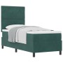 Cama Box Spring con colchón terciopelo verde oscuro 80x200 cm | Foro24.es | Tu tienda online para hogar, jardín y más Foro24.es