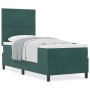 Cama Box Spring con colchón terciopelo verde oscuro 80x200 cm | Foro24.es | Tu tienda online para hogar, jardín y más Foro24.es