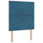 Cama Box Spring con colchón terciopelo azul oscuro 80x200 cm de , Camas y somieres - Ref: Foro24-3339864, Precio: 285,45 €, D...