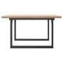 Mesa de centro marco O madera maciza pino y acero 80x80x45,5 cm en Mesas de comedor | Comprar online en Foru.es
