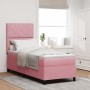 Cama Box Spring con colchón terciopelo rosa 80x200 cm de , Camas y somieres - Ref: Foro24-3339865, Precio: 323,38 €, Descuent...