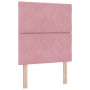 Cama Box Spring con colchón terciopelo rosa 80x200 cm de , Camas y somieres - Ref: Foro24-3339865, Precio: 323,38 €, Descuent...