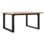 Mesa de centro marco O madera maciza pino y acero 80x80x45,5 cm en Mesas de comedor | Comprar online en Foru.es