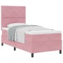 Cama Box Spring con colchón terciopelo rosa 90x190 cm de , Camas y somieres - Ref: Foro24-3339871, Precio: 337,81 €, Descuent...