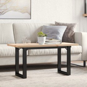 Mesa de centro marco O madera maciza pino y acero 90x40x45,5 cm en Mesas de comedor | Comprar online en Foru.es