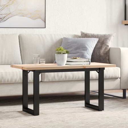 Mesa de centro marco O madera maciza pino y acero 90x40x45,5 cm en Mesas de comedor | Comprar online en Foru.es