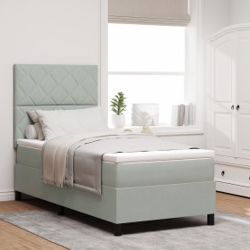 Comprar Cama de Resortes Box con Colchón Gris