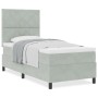 Cama de Resortes Box con Colchón  Gris Claro 90x200 cm Terciopelo | Foro24.es | Tu tienda online para hogar, jardín y más Foro24.es