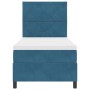Cama Box Spring con colchón terciopelo azul oscuro 90x200 cm | Foro24.es | Tu tienda online para hogar, jardín y más Foro24.es