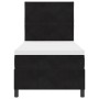 Cama Box Spring con colchón terciopelo negro 100x200 cm de , Camas y somieres - Ref: Foro24-3339880, Precio: 341,93 €, Descue...
