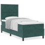 Cama con Somier y Colchón Verde Oscuro de 100x200 cm en Terciopelo de , Camas y somieres - Ref: Foro24-3339881, Precio: 362,0...