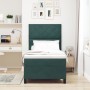 Cama con Somier y Colchón Verde Oscuro de 100x200 cm en Terciopelo de , Camas y somieres - Ref: Foro24-3339881, Precio: 362,0...