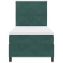Cama con Somier y Colchón Verde Oscuro de 100x200 cm en Terciopelo de , Camas y somieres - Ref: Foro24-3339881, Precio: 362,0...