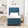 Cama Box Spring con colchón terciopelo azul oscuro 100x200 cm | Foro24.es | Tu tienda online para hogar, jardín y más Foro24.es