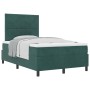 Cama Box Spring con colchón terciopelo verde oscuro 120x200 cm de , Camas y somieres - Ref: Foro24-3339893, Precio: 456,82 €,...