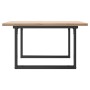 Mesa de centro marco O madera maciza pino y acero 90x90x45,5 cm en Mesas de comedor | Comprar online en Foru.es