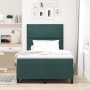 Cama Box Spring con colchón terciopelo verde oscuro 120x200 cm de , Camas y somieres - Ref: Foro24-3339893, Precio: 456,82 €,...