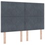 Cama Box Spring con colchón terciopelo gris oscuro 140x190 cm de , Camas y somieres - Ref: Foro24-3339897, Precio: 512,65 €, ...