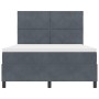 Cama Box Spring con colchón terciopelo gris oscuro 140x190 cm de , Camas y somieres - Ref: Foro24-3339897, Precio: 512,65 €, ...