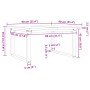 Mesa de centro marco O madera maciza pino y acero 90x90x45,5 cm en Mesas de comedor | Comprar online en Foru.es