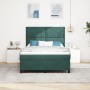 Cama Box Spring con colchón terciopelo verde oscuro 140x190 cm de , Camas y somieres - Ref: Foro24-3339899, Precio: 522,10 €,...