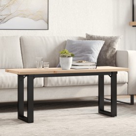 Mesa de centro marco O madera maciza pino y acero 110x40x45,5cm en Mesas de comedor | Comprar online en Foru.es