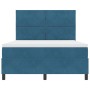 Cama Box Spring con colchón terciopelo azul oscuro 140x190 cm | Foro24.es | Tu tienda online para hogar, jardín y más Foro24.es