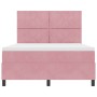 Cama Box Spring con colchón terciopelo rosa 140x190 cm | Foro24.es | Tu tienda online para hogar, jardín y más Foro24.es