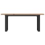 Mesa de centro marco O madera maciza pino y acero 110x40x45,5cm en Mesas de comedor | Comprar online en Foru.es