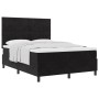 Cama Box Spring con colchón terciopelo negro 140x200 cm | Foro24.es | Tu tienda online para hogar, jardín y más Foro24.es