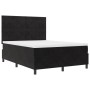 Cama Box Spring con colchón terciopelo negro 140x200 cm | Foro24.es | Tu tienda online para hogar, jardín y más Foro24.es