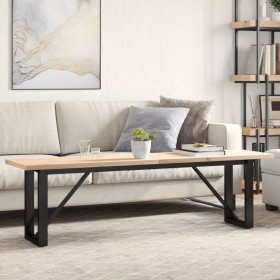 Mesa de centro marco O madera maciza pino y acero 160x40x45,5cm en Mesas de comedor | Comprar online en Foru.es